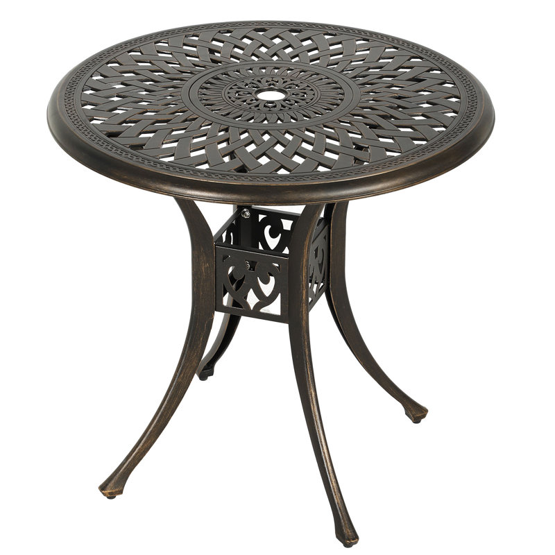 Astoria Grand Katife Round 30.7'' Outdoor Dining Table | Wayfair